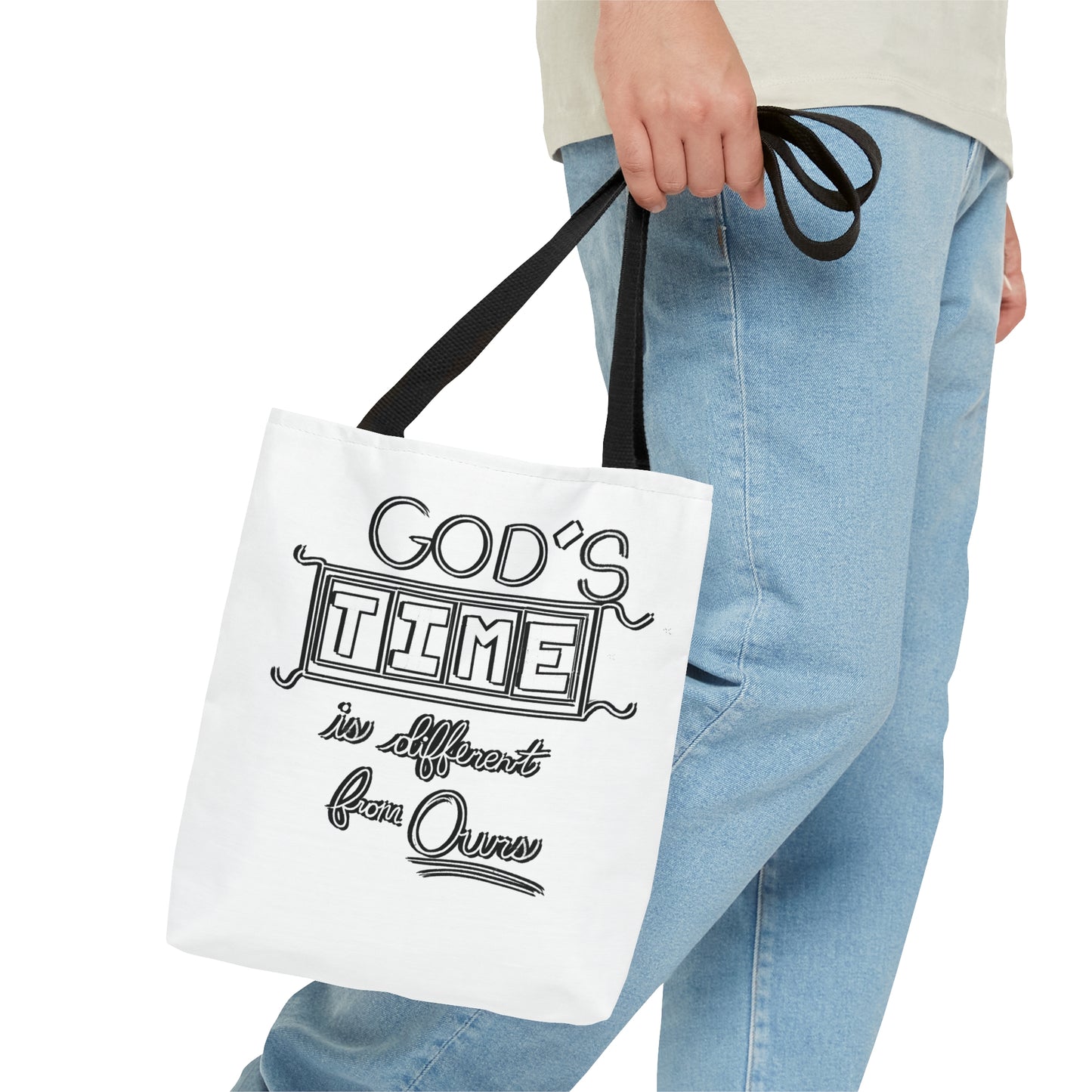 God's Time Is Different From Ours Tote Bag