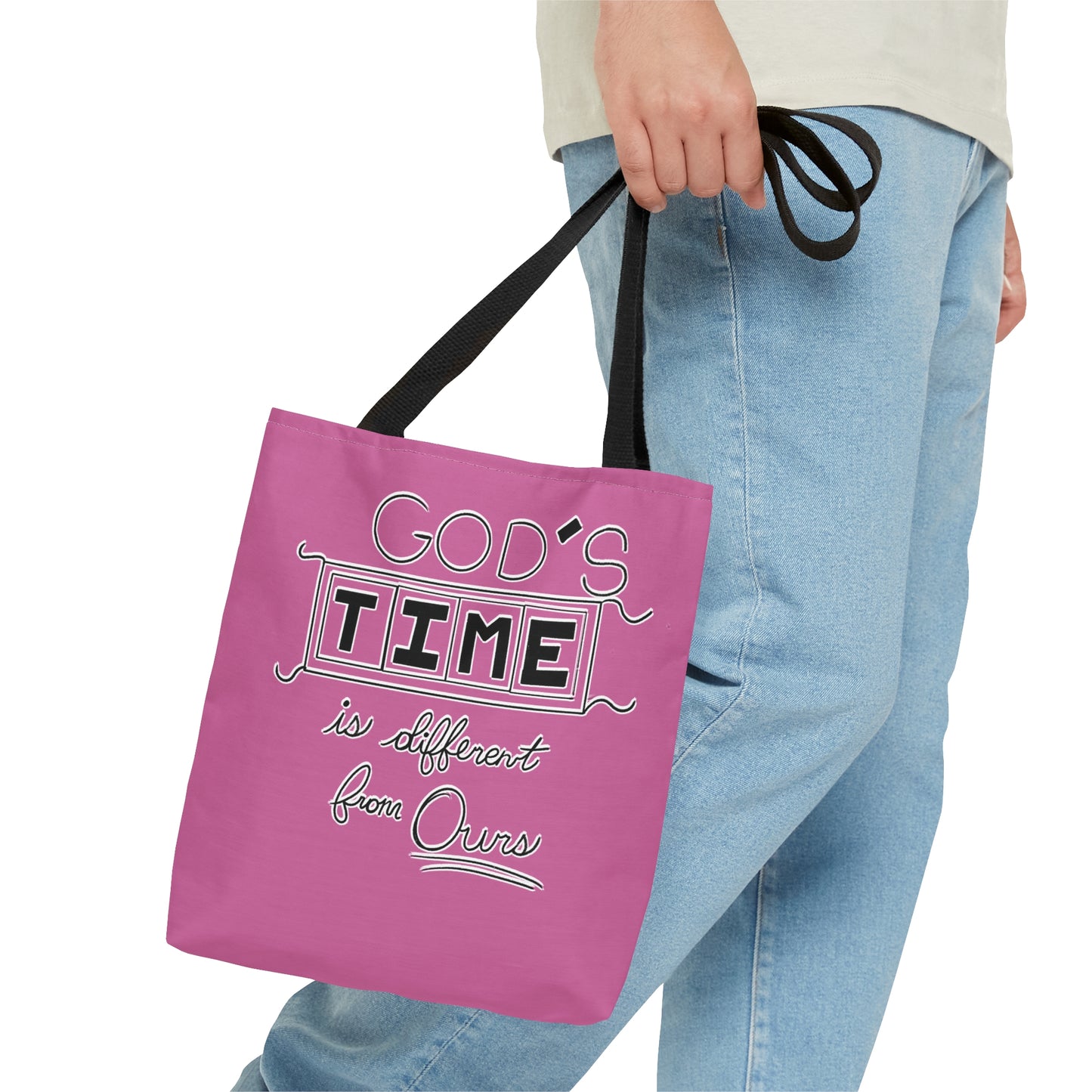 God's Time Is Different From Ours Tote Bag