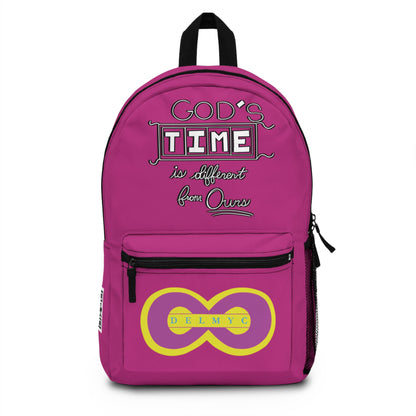 God's Time Is Different Than Ours Backpack