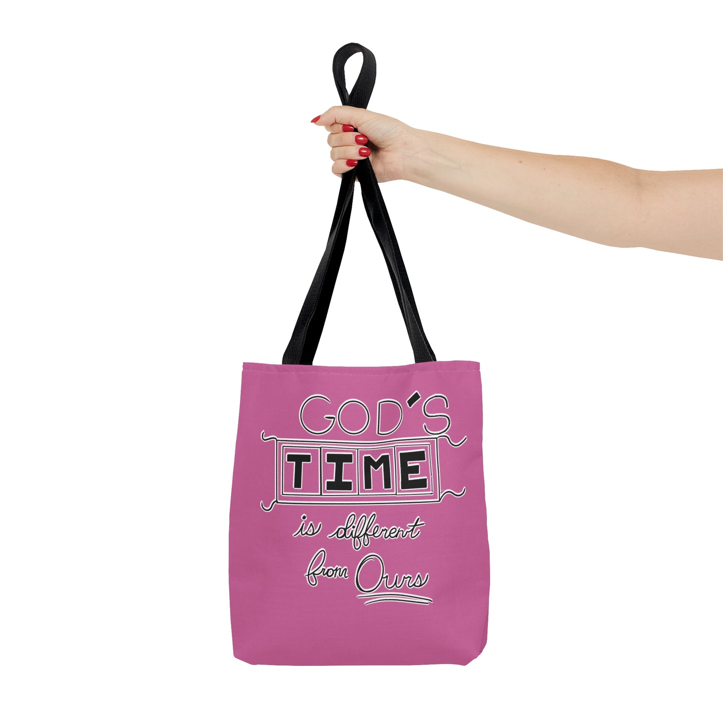 God's Time Is Different From Ours Tote Bag
