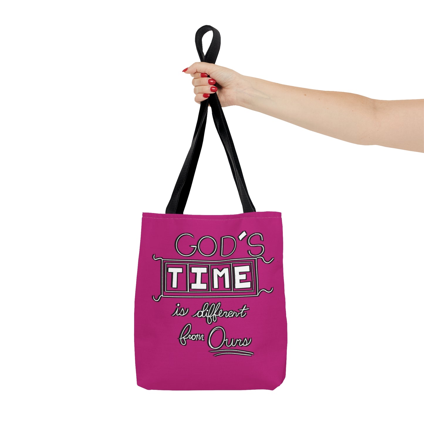 God's Time Is Different From Ours Tote Bag